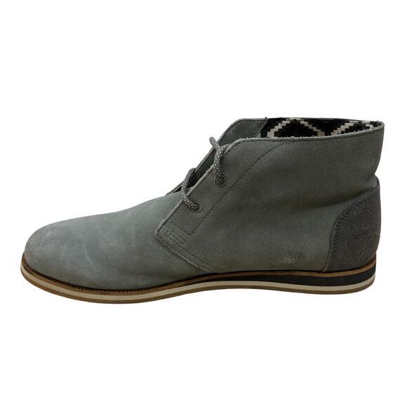 Hari Mari Chukka Boots Mens 12 Gray Suede Desert Casual Lined Lace Up Patterned main image 4